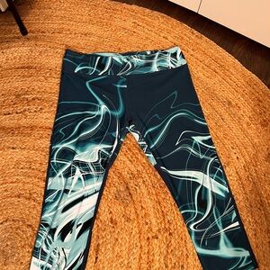 Fabletics Dark Teal and Black Activewear